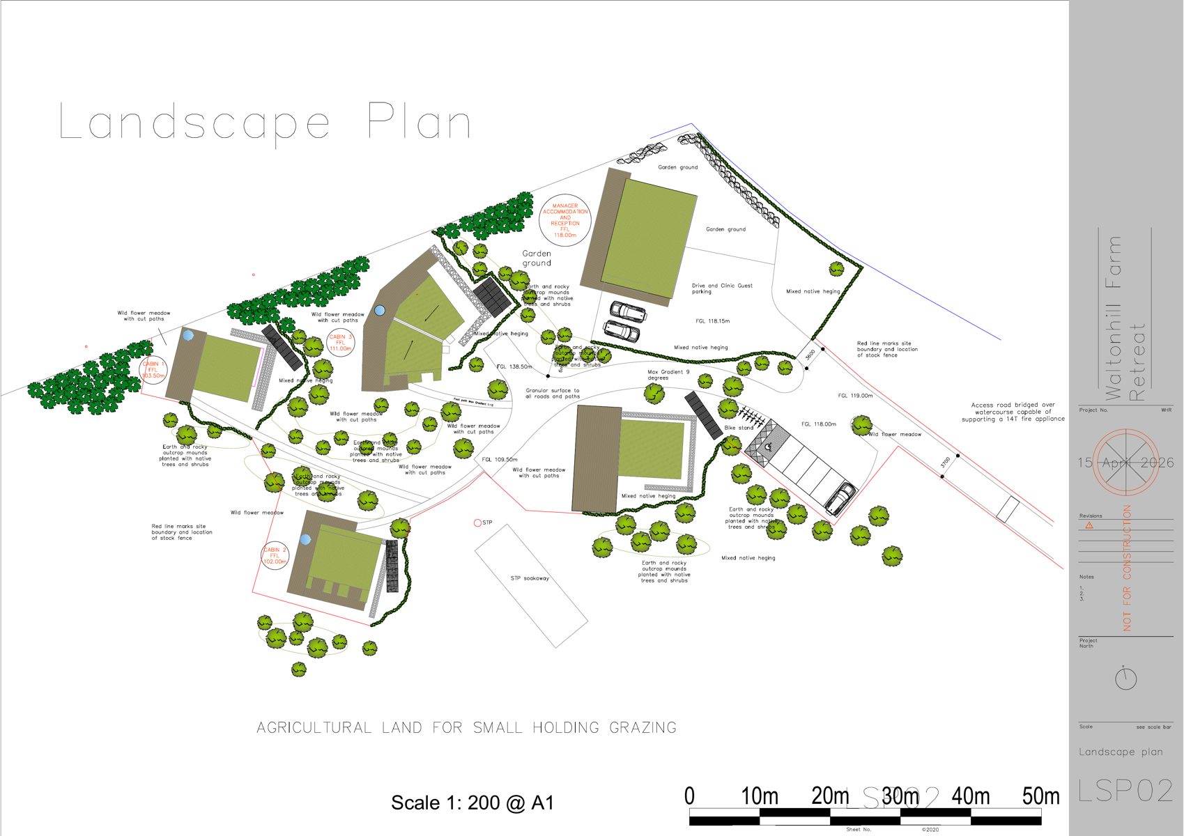 Submitted landscape plan for Waltonhill Retreat